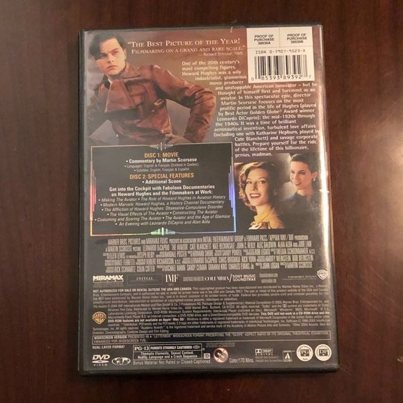 3 for $30 Aviator DVD with‎ Leonardo DiCaprio 2 Disc Wide Screen Edition,… - Picture 5 of 5